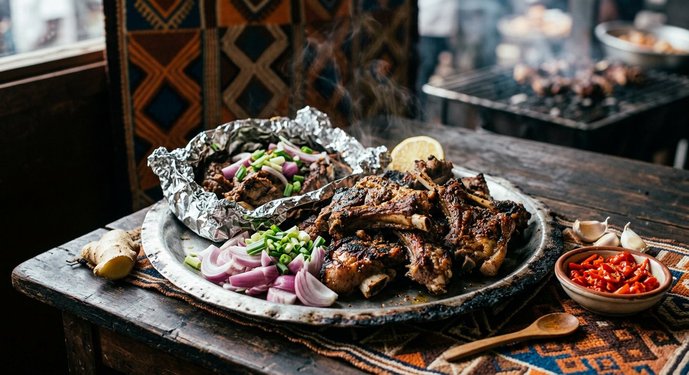Ntaba (Charcoal-Grilled Goat Meat) — DR Congo