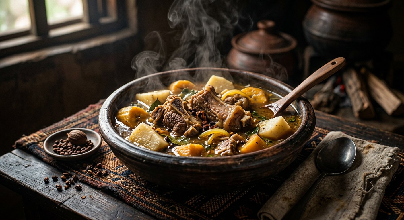 Ukodo (Yam and Plantain Pepper Soup Pottage) — Nigeria