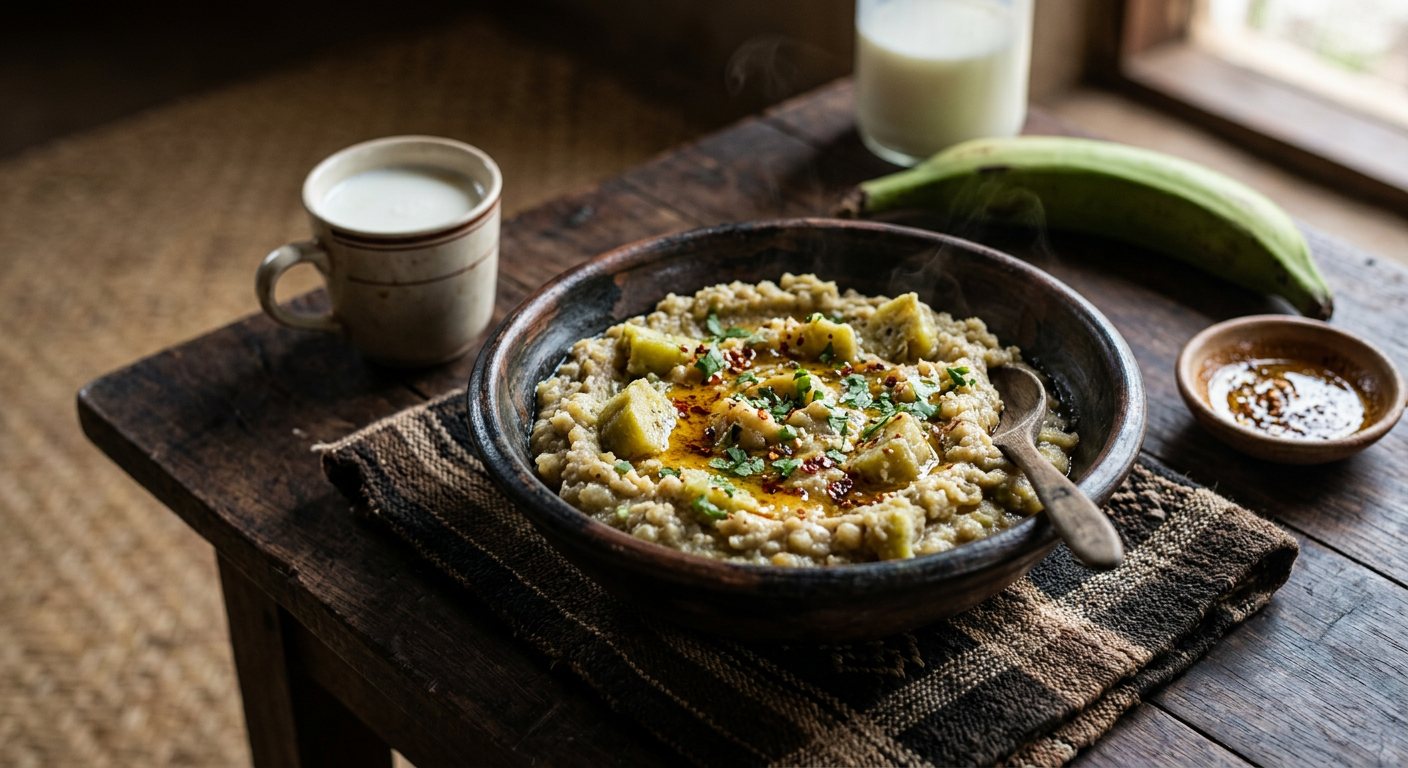 Kitawa (Fermented Milk and Green Plantain Mash) — Tanzania