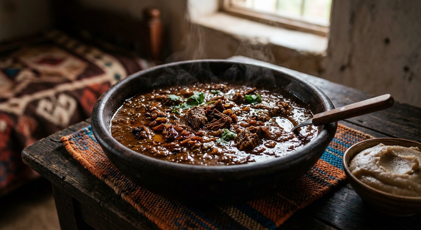 Mulah Miris (Fermented Sheep Fat and Dried Okra Stew) — Sudan