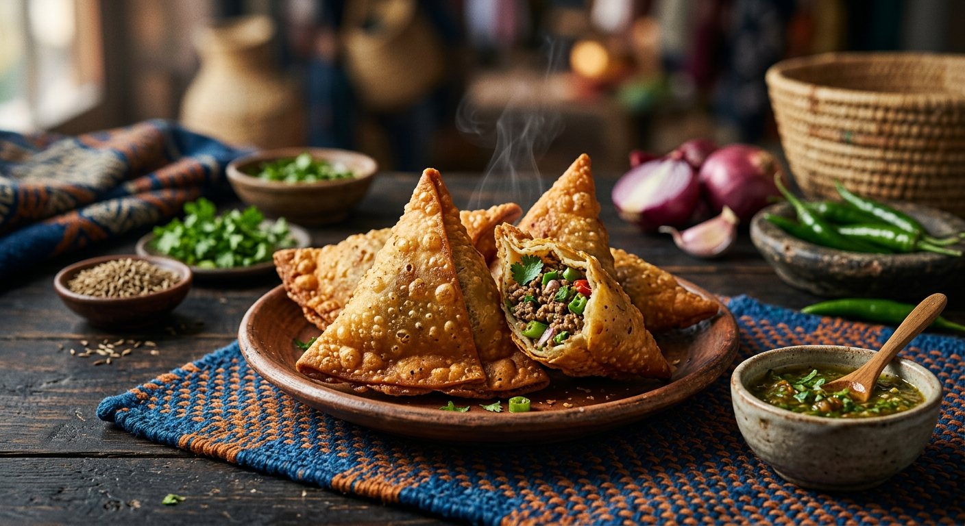 Sambusa (Crisp Spiced Minced Meat Pastry) — Djibouti