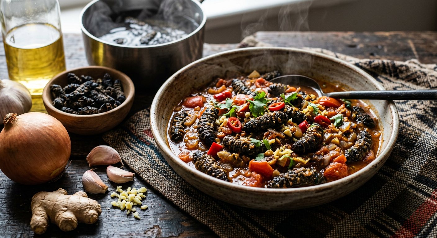 Masonja (Spiced Dried Mopane Worms) — South Africa