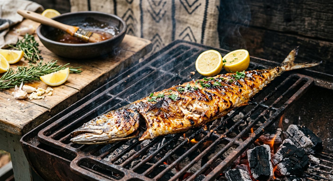 Snoek Braai (Apricot-Glazed Charcoal-Grilled Snoek) — South Africa