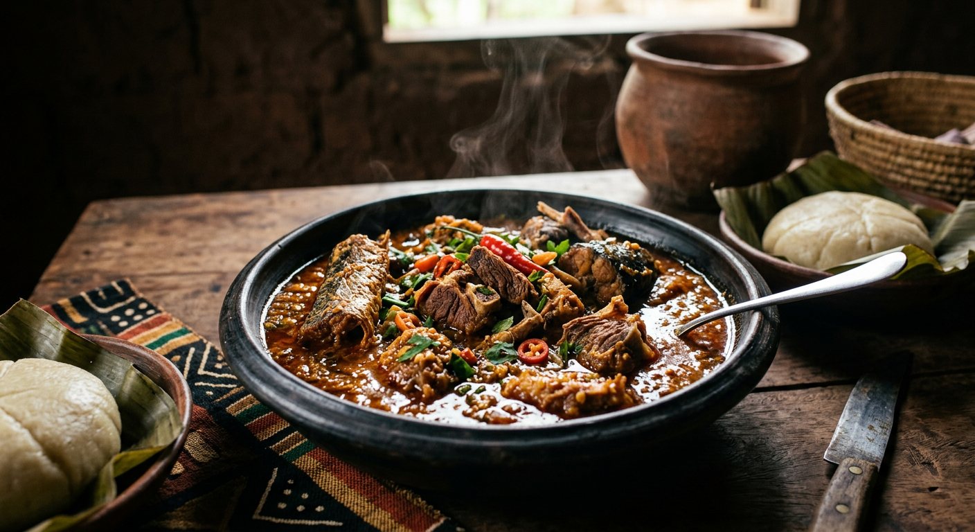 Modika (Wild Mango Seed and Bushmeat Sauce) — Equatorial Guinea