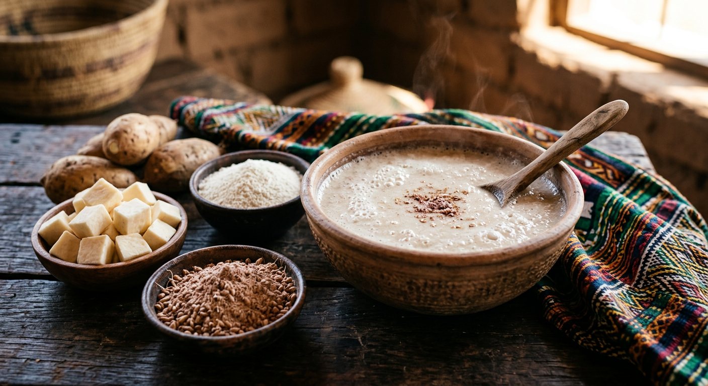 Ntobwa (Fermented Sweet Potato and Sorghum Drink) — Zambia
