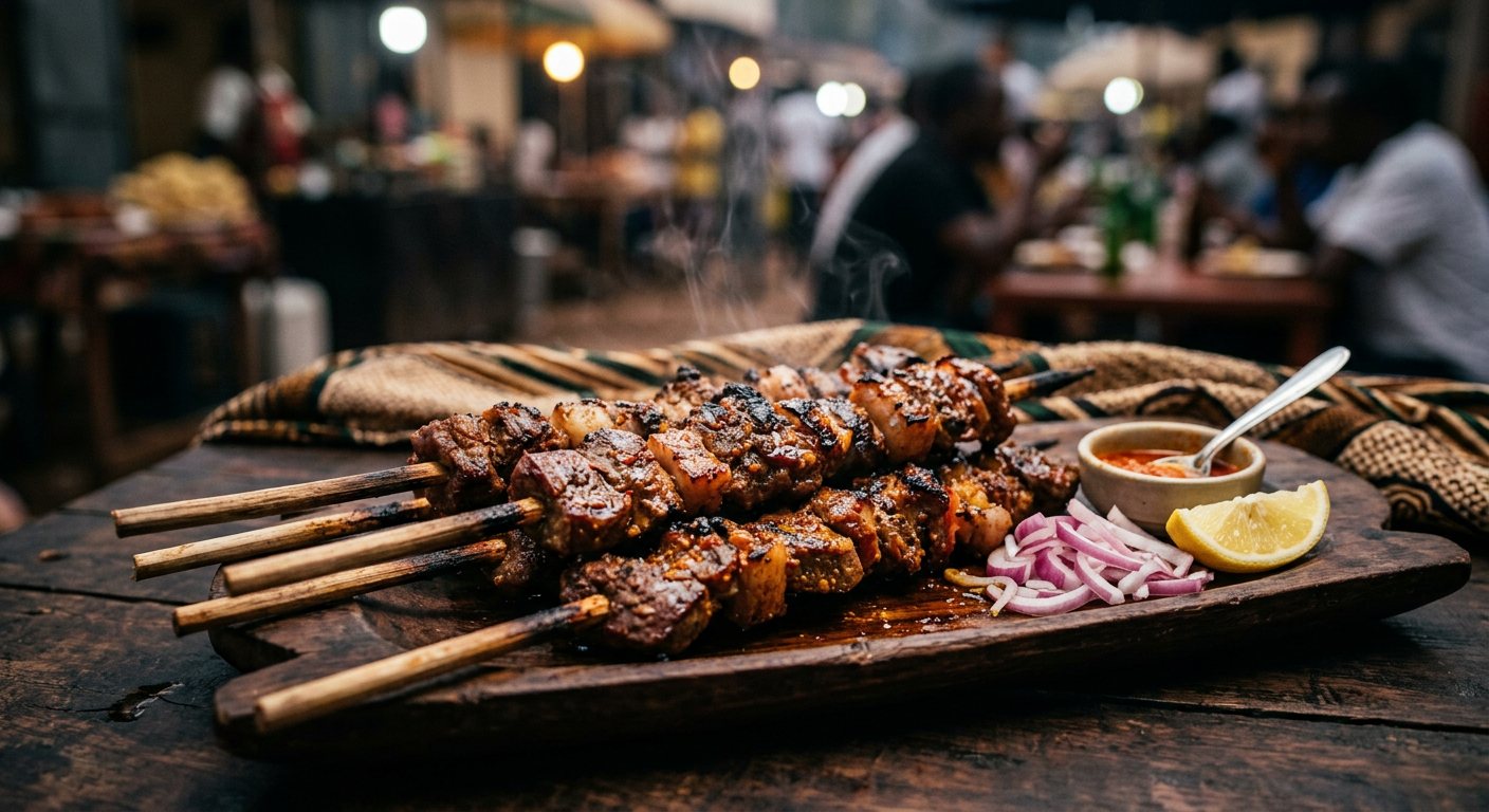 Brochettes (Grilled Goat Skewers) — Rwanda