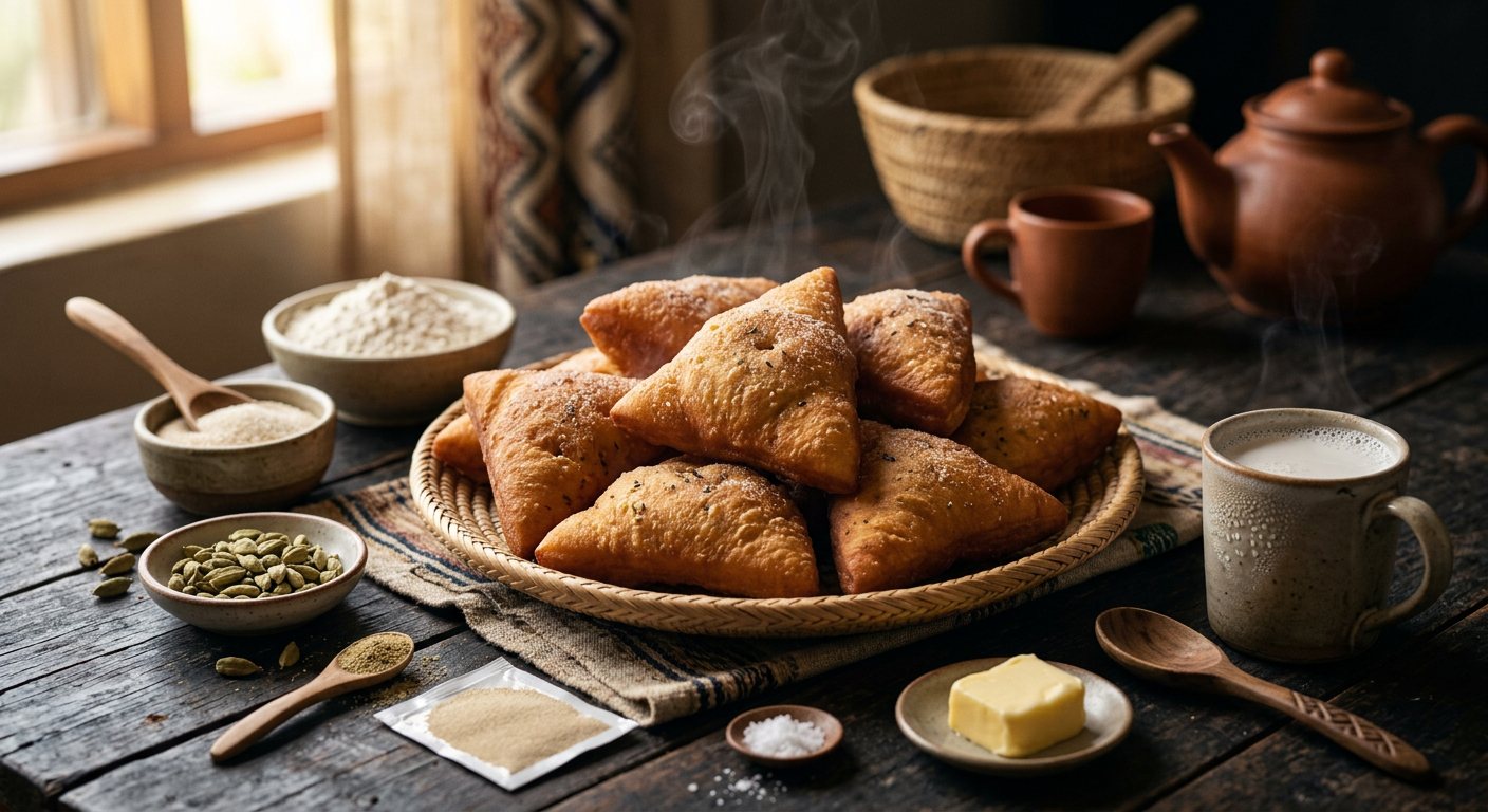Mandazi (Cardamom-Spiced Fried Doughnut) — Rwanda