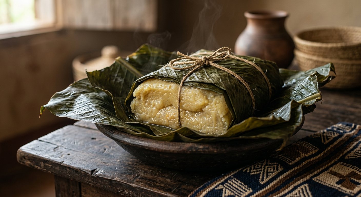 Poto-Poto ti Ngozo (Leaf-Wrapped Fermented Cassava Loaf) — Central African Republic