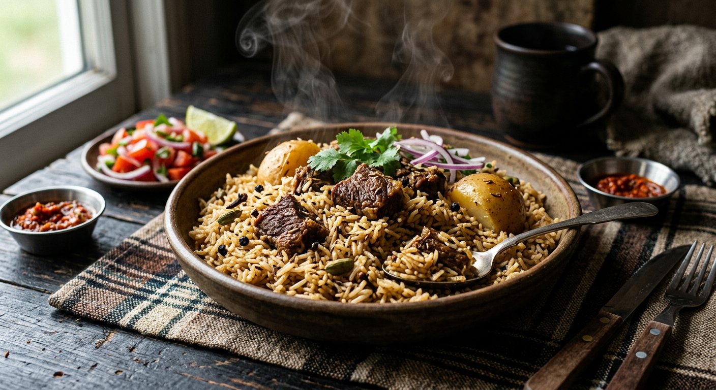 Pilau ya Nyama (Swahili Spiced Beef Pilau) — Tanzania