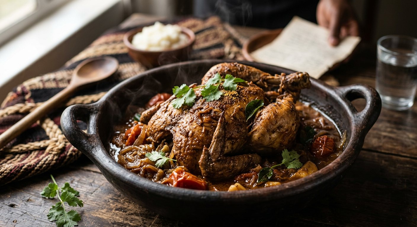 Inkhukhu Yemakhaya (Traditional Braised Hardbody Chicken) — Eswatini