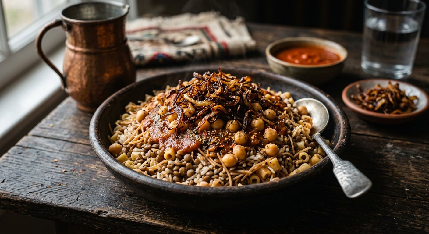 Koshari (Egyptian Rice, Lentil, and Macaroni Medley) — Egypt
