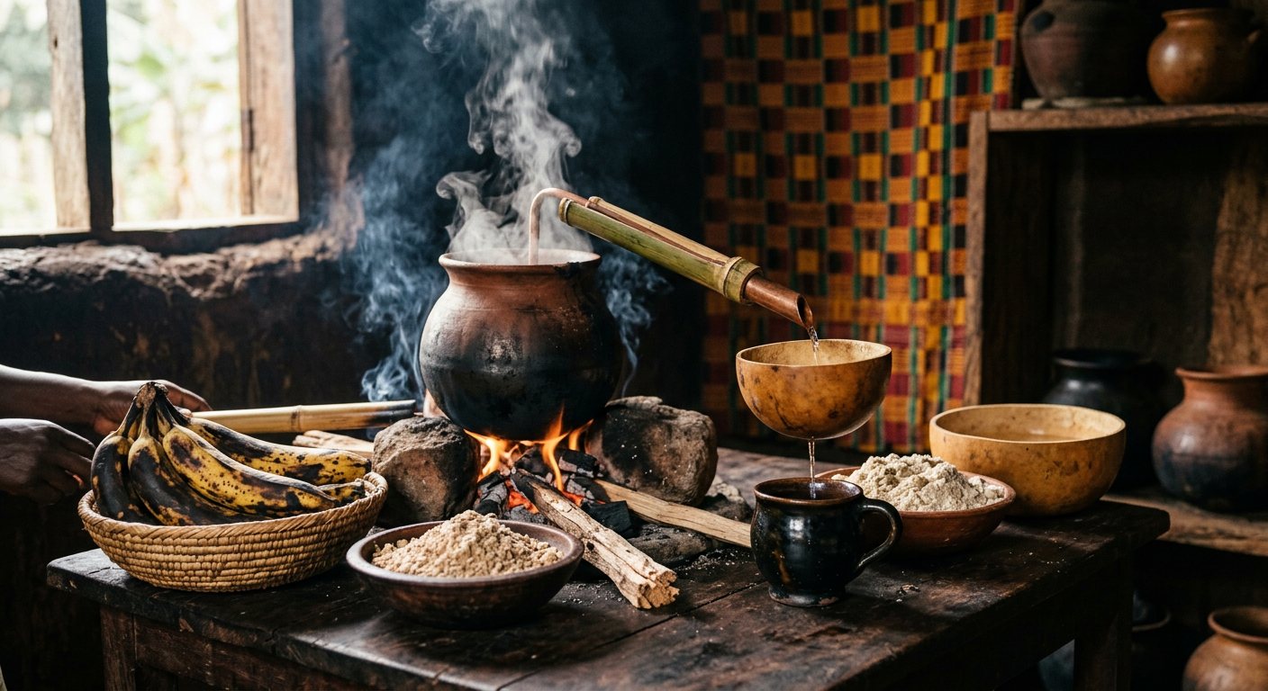 Waragi (Pot-Distilled Banana and Cassava Spirit) — Uganda