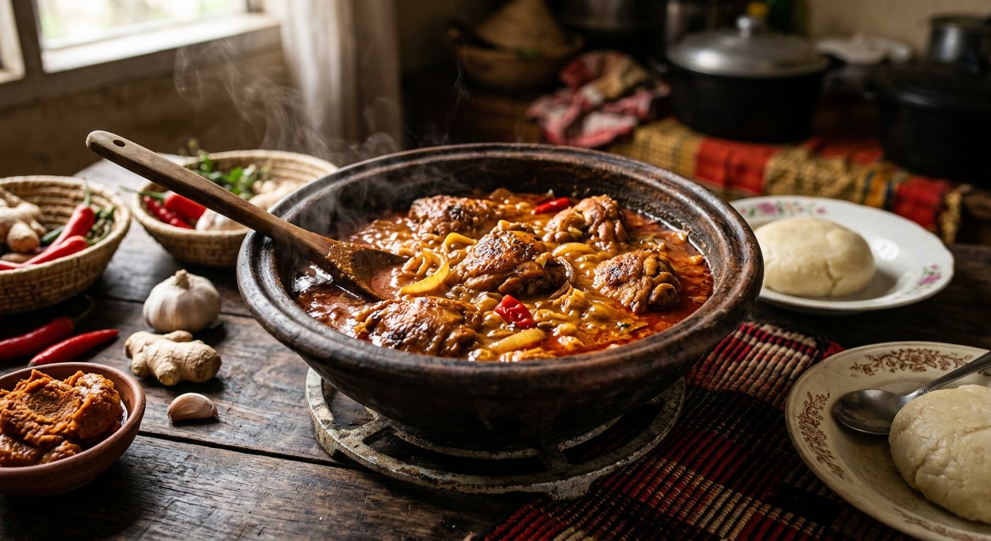 Poulet Moambé (Chicken Simmered in Rich Palm Nut Sauce) — Republic of the Congo