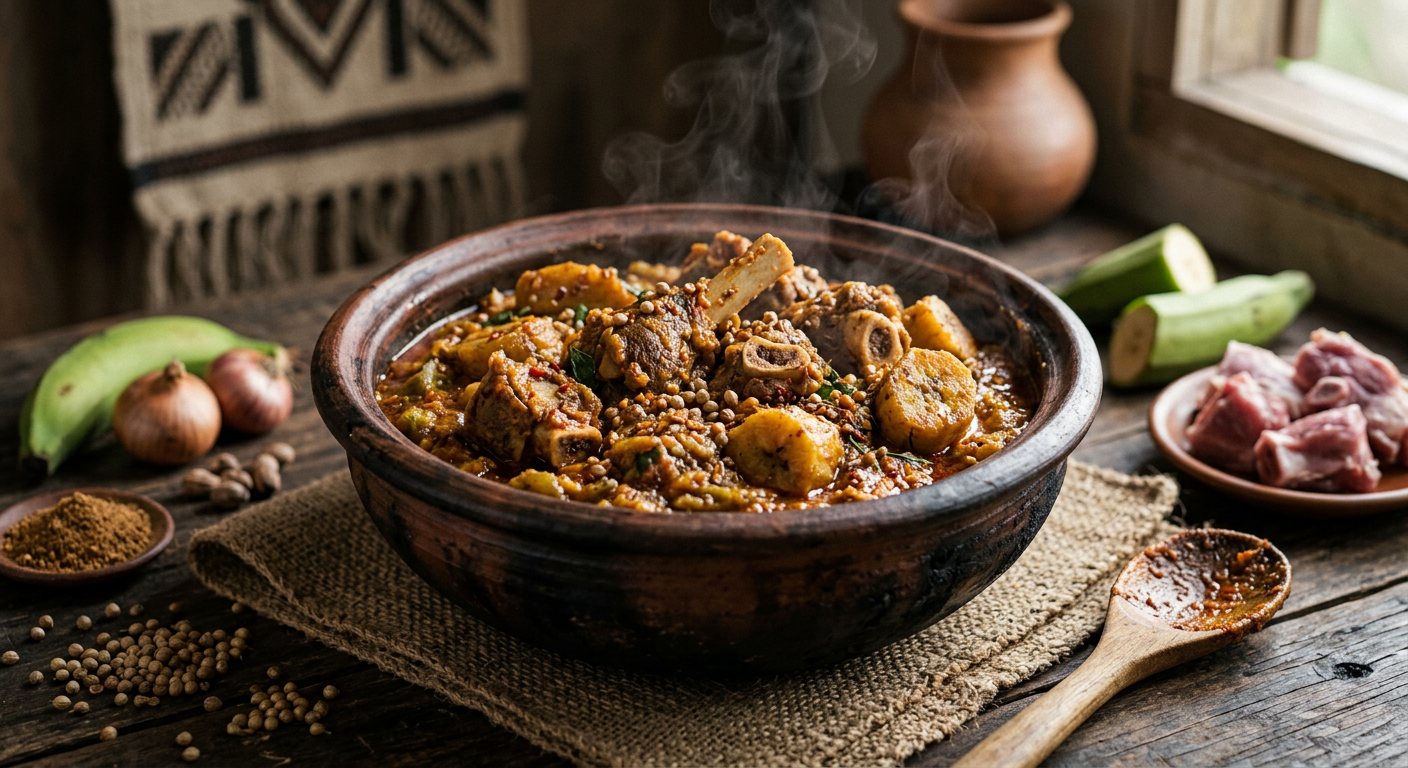 Kondre (Spiced Plantain and Meat Mash) — Cameroon
