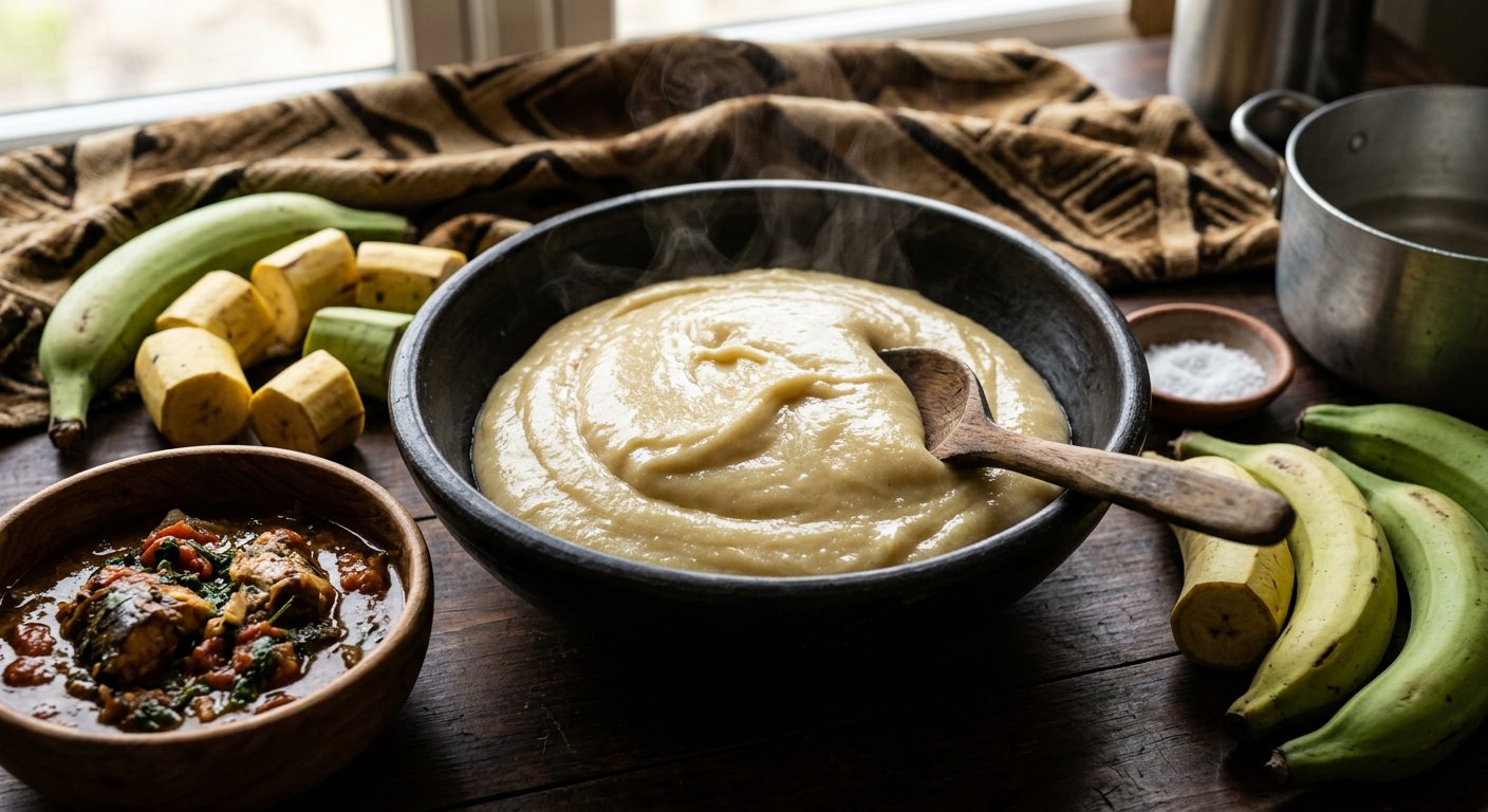 Lituma (Mashed Plantain Paste) — DR Congo