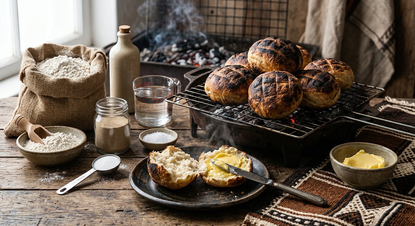 Roosterkoek (Embers-Baked Bread Rolls) — South Africa