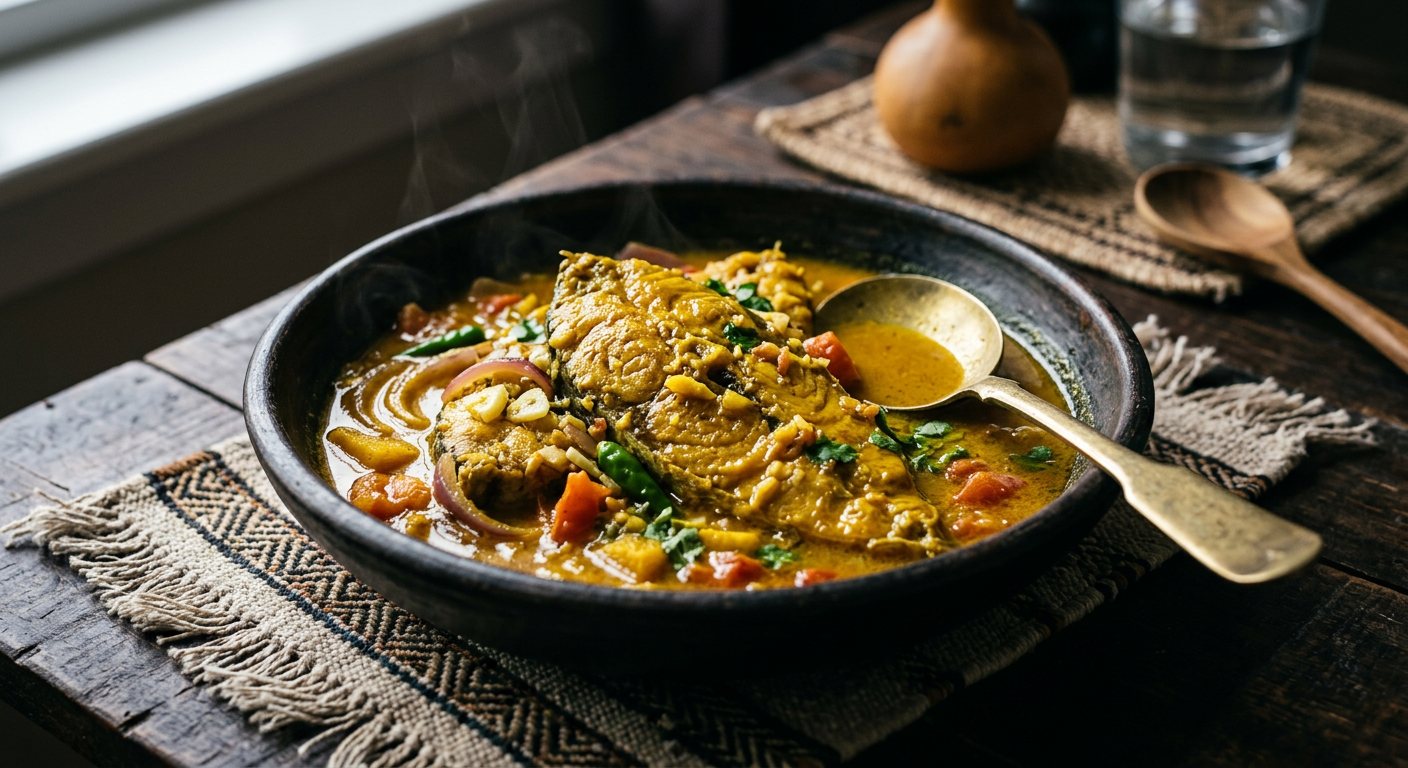 Samaki wa Ku-anika (Sun-Dried Salted Fish in Turmeric-Tomato Sauce) — Comoros