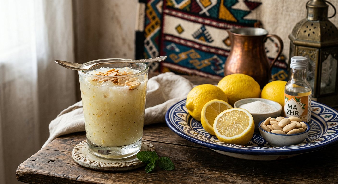 Citronnade Tunisienne (Sweet Whole-Pureed Lemonade with Almonds) — Tunisia