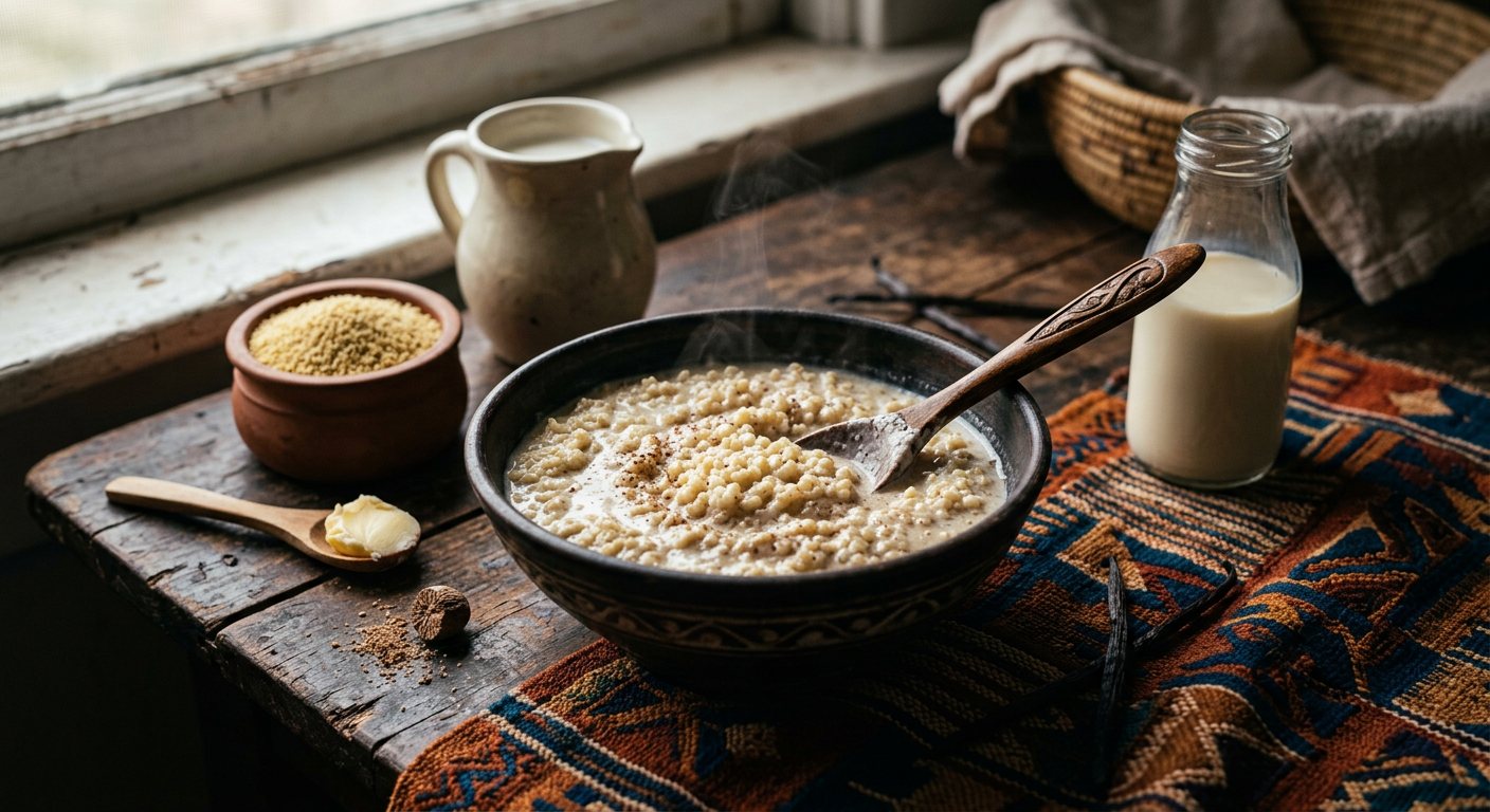 Chakery (Steamed Millet Couscous in Spiced Fermented Milk) — Chad