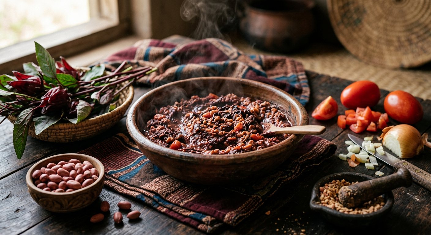Lumanda (Tart Hibiscus Leaves Relish) — Zambia