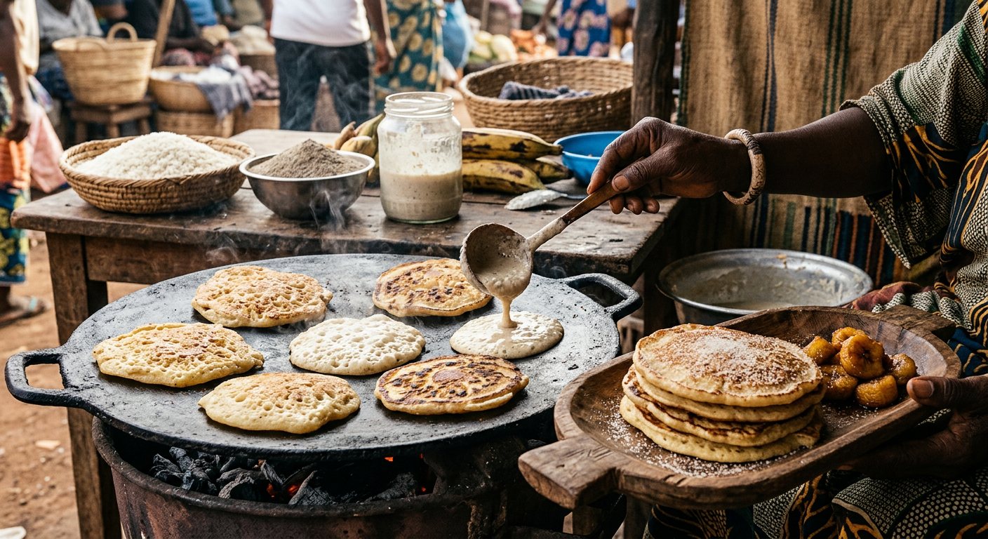 Massa (Fermented Rice and Millet Sweet Pancakes) — Mali