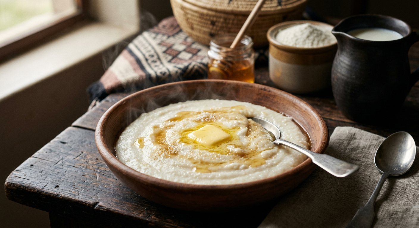 Sitfubi (Sweet Milk Cornmeal Porridge) — Eswatini