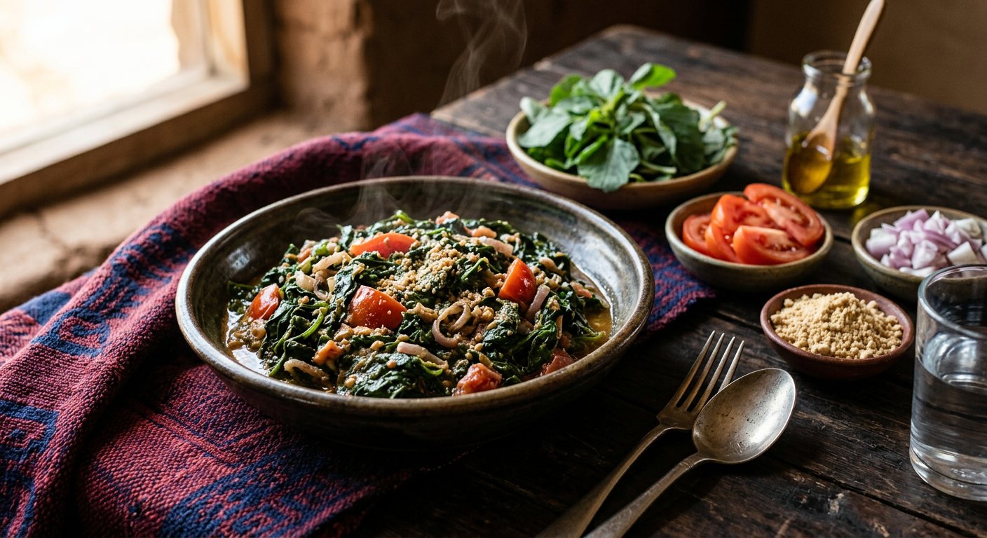 Bondwe (Wilted Wild Amaranth Relish) — Zambia