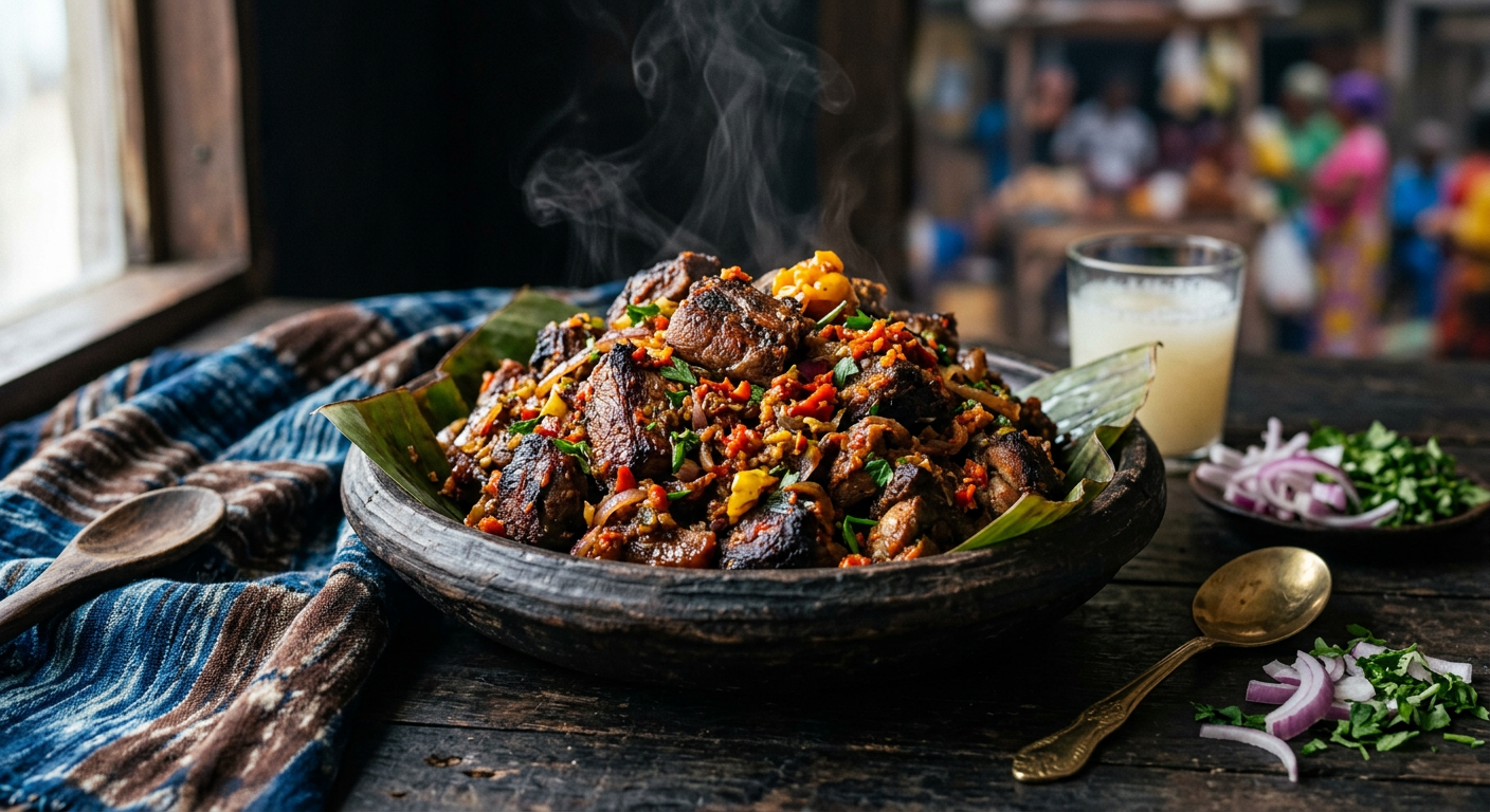 Nigerian Asun (Spicy Smoked Goat Meat) — Nigeria